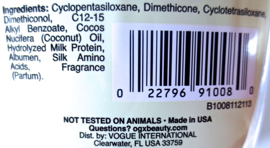 OGX Coconut Milk anti-breakge Serum INCI