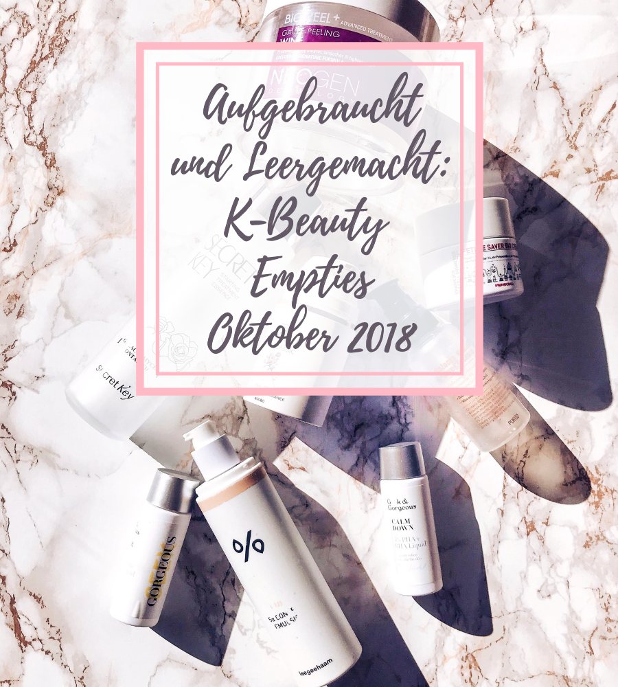 K-Beauty Empties Oktober 2018