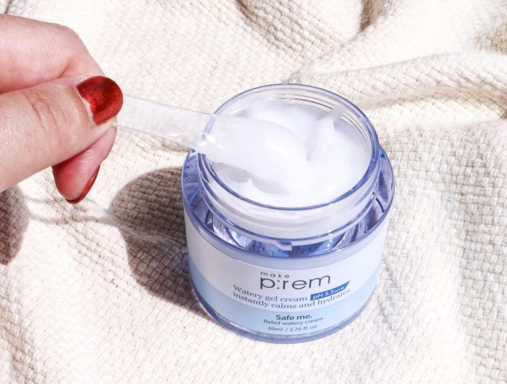 Korean skincare make p:rem Safe Me. Relief Watery Cream